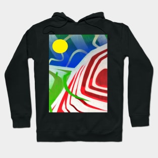 graffiti landscape with sun Hoodie